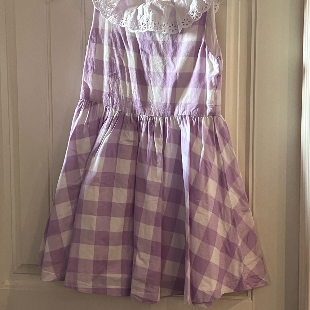 Janie and Jack Purple and White Checkered Dress